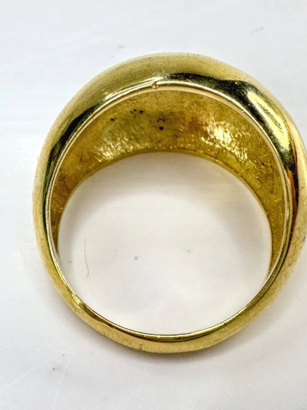 Handmade 18K Gold 0.15ct G/VS Diamond Starburst Dome Ring Size7 9.3g JR1835
